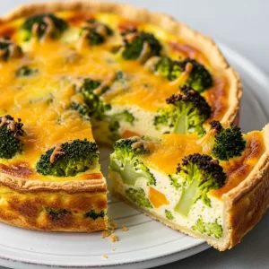 Deliciously Light: Crustless Broccoli & Cheddar Quiche Recipe
