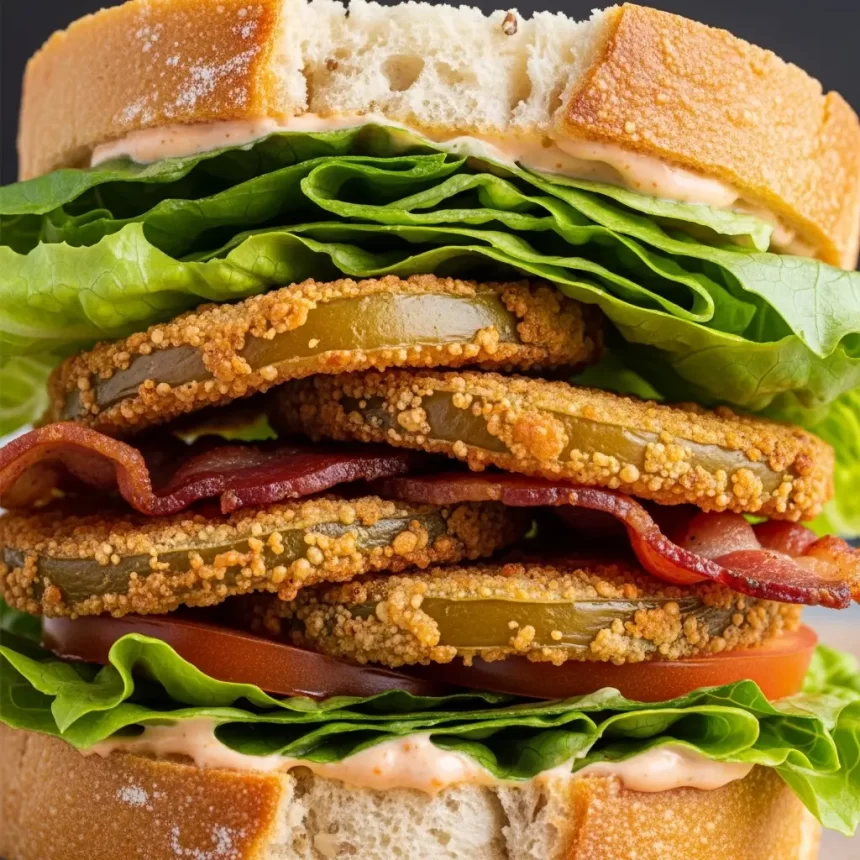 Crisp & Bold: Fried Green Tomato BLT with Beef Bacon Twist