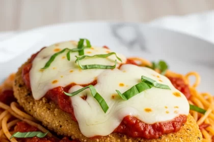 Golden Chicken Parmesan with Spaghetti: A Classic Delight