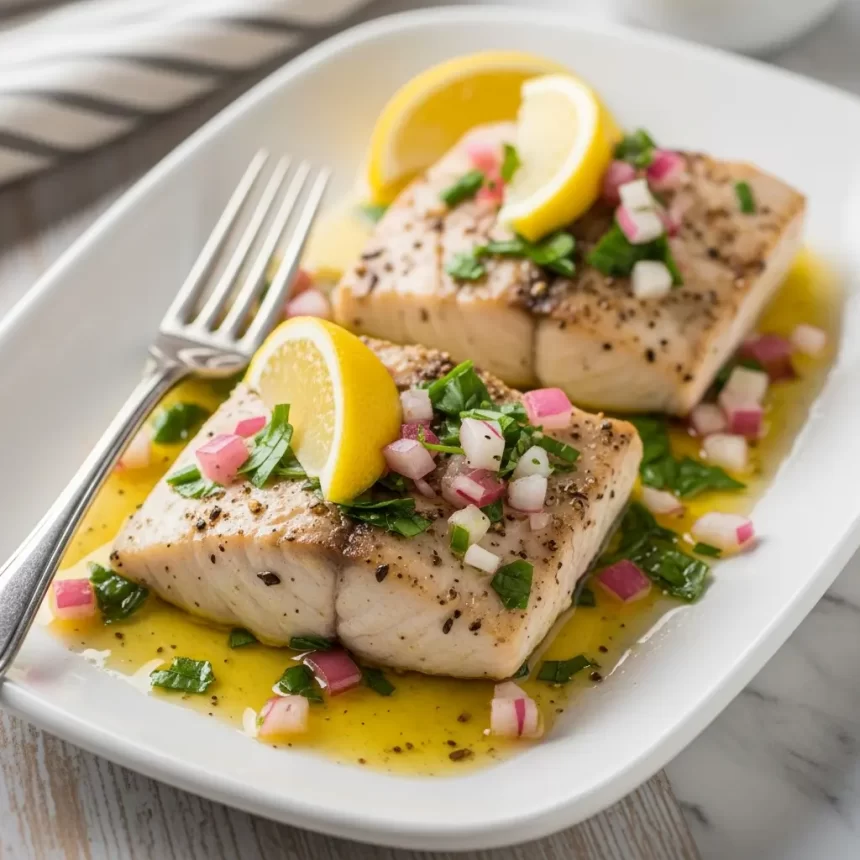Select Zesty Grilled Swordfish with Lemon and Bright Capers Delight Zesty Grilled Swordfish with Lemon and Bright Capers Delight