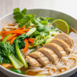 Hearty Chicken & Veggie Pho: Vietnam's Flavorful Noodle Soup