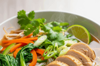 Hearty Chicken & Veggie Pho: Vietnam's Flavorful Noodle Soup