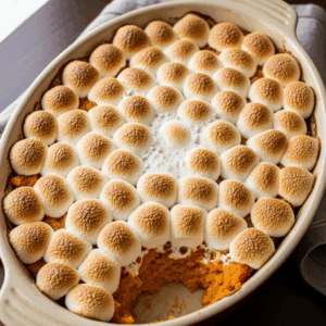 Timeless Sweet Potato Casserole with Gooey Marshmallows