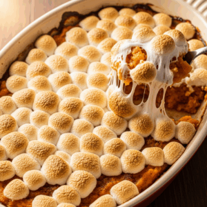 Timeless Sweet Potato Casserole with Gooey Marshmallows