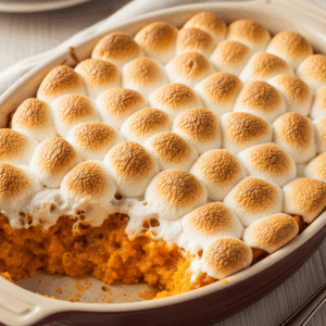 Timeless Sweet Potato Casserole with Gooey Marshmallows
