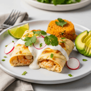 Creamy White Sauce Shrimp Enchiladas: A Coastal Delight