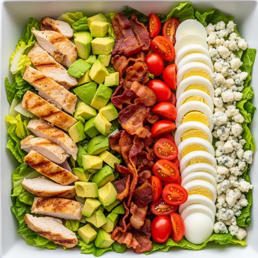 Select Decadent Cobb Salad: Grilled Chicken Meets Beef Bacon Bliss Decadent Cobb Salad: Grilled Chicken Meets Beef Bacon Bliss