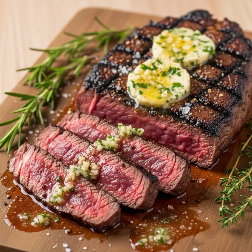 Savor the Flavor: Grilled Hanger Steak with Garlic Butter