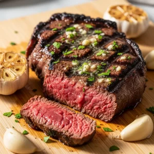 Savor the Flavor: Grilled Hanger Steak with Garlic Butter