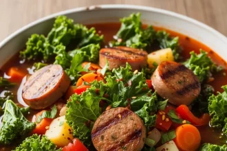 Hearty Spicy Chicken Sausage and Kale Soup Recipe Unveiled