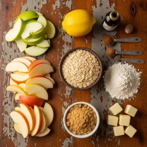 Rustic Apple Crumble with Golden Oat Topping Delight