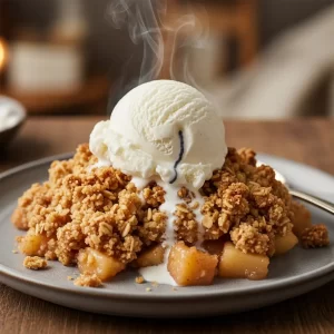 Rustic Apple Crumble with Golden Oat Topping Delight