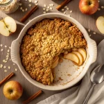 Rustic Apple Crumble with Golden Oat Topping Delight