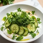 Refreshing Savory Yogurt Bowl with Cucumbers & Herbs Delight