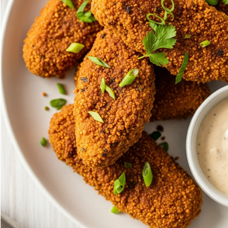 Crispy Vegan Southern “Chicken” Delight Made with Tofu