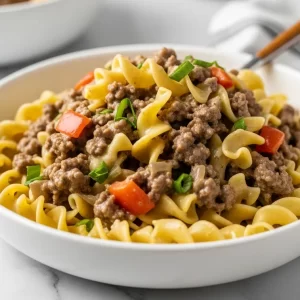 Simple & Savory Ground Beef Stroganoff Recipe-No Wine Needed