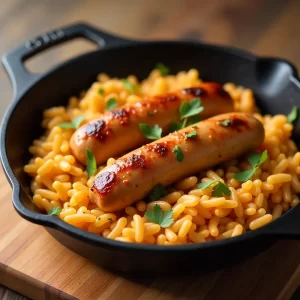 Spice Up Dinner: Cajun Chicken Sausage and Rice Skillet