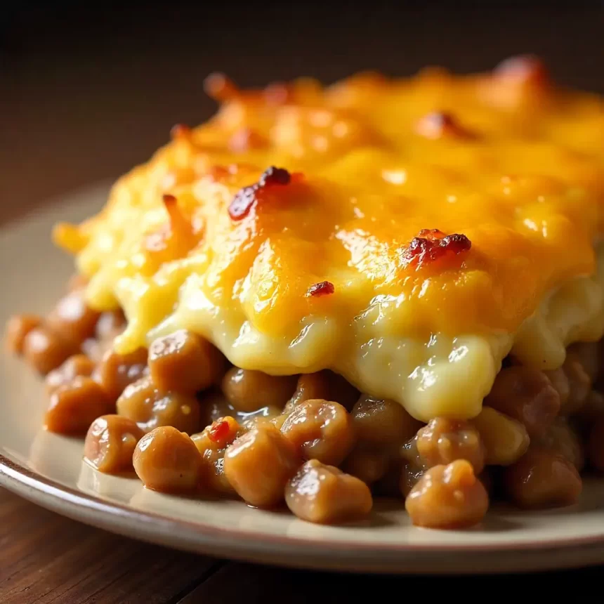 Ultimate Cheesy Scalloped Potatoes with Savory Beef Twist