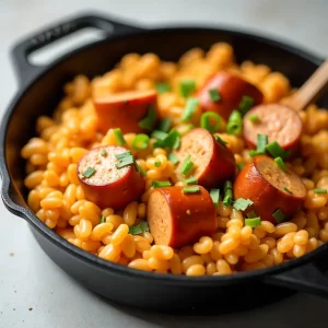 Spice Up Dinner: Cajun Chicken Sausage and Rice Skillet
