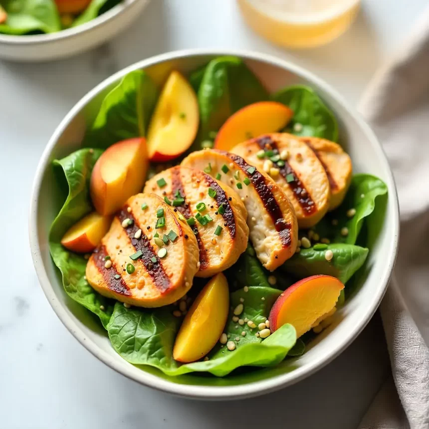 Savor Summer: Grilled Chicken Salad with Peach Dressing Bliss