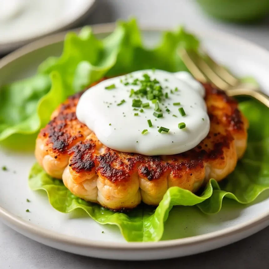Savory Salmon Patties with Zesty Dill Yogurt Sauce Recipe