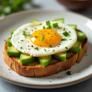 Elevate Breakfast: Simple Avocado Toast Topped with Egg