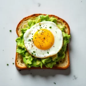 Elevate Breakfast: Simple Avocado Toast Topped with Egg
