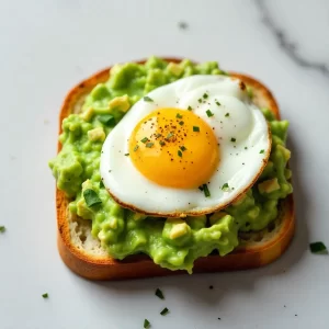 Elevate Breakfast: Simple Avocado Toast Topped with Egg