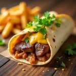 California Burrito Delight: Steak & Fries Wrapped Right