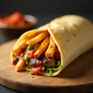 California Burrito Delight: Steak & Fries Wrapped Right