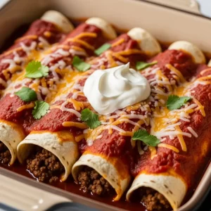 Savor the Flavor: Classic Beef Enchiladas in Red Sauce