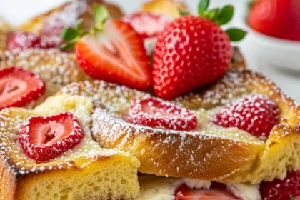 Decadent Strawberry Cream Cheese French Toast Casserole Recipe