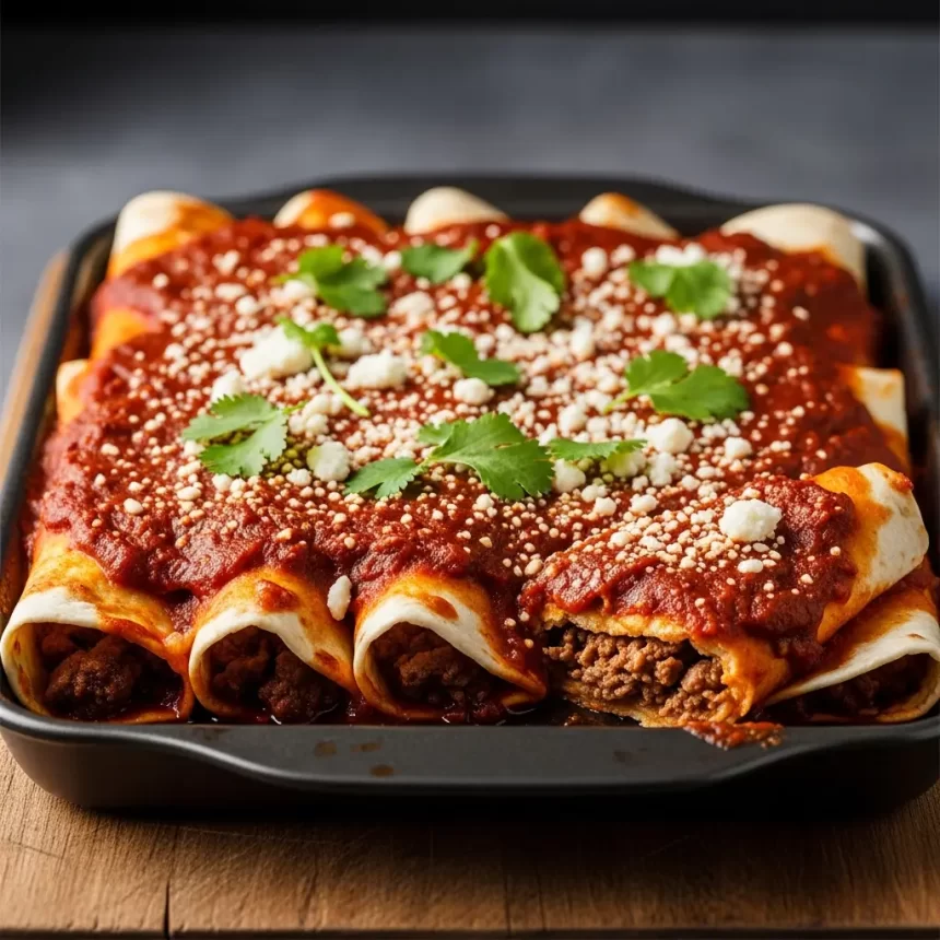 Savor the Flavor: Classic Beef Enchiladas in Red Sauce