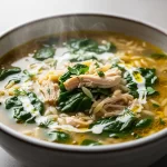 Velvety Chicken & Spinach Orzo Soup: Comfort in a Bowl