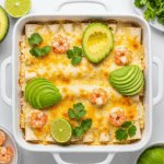 Creamy White Sauce Shrimp Enchiladas: A Coastal Delight