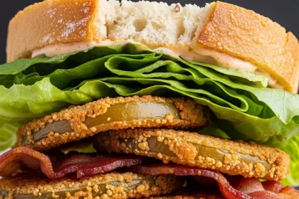 Crisp & Bold: Fried Green Tomato BLT with Beef Bacon Twist
