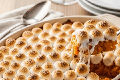 Timeless Sweet Potato Casserole with Gooey Marshmallows