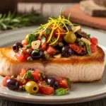 Savor Sicily: Pan-Seared Swordfish with Bold Mediterranean Flavors