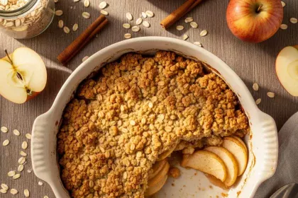 Rustic Apple Crumble with Golden Oat Topping Delight