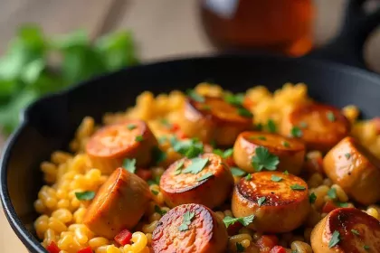 Spice Up Dinner: Cajun Chicken Sausage and Rice Skillet