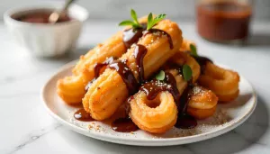 Crispy Homemade Churros with Decadent Chocolate Sauce