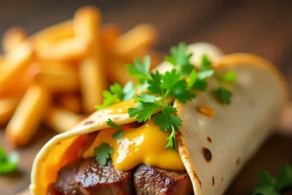 California Burrito Delight: Steak & Fries Wrapped Right