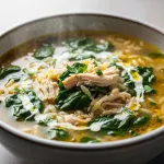 Velvety Chicken & Spinach Orzo Soup: Comfort in a Bowl