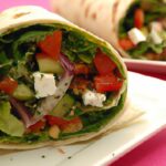 Fresh Mediterranean Veggie Wrap with Tangy Feta Flair