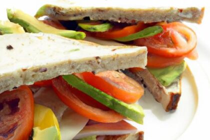 Fresh Twist: Avocado, Tomato & Mozzarella Sandwich Delight