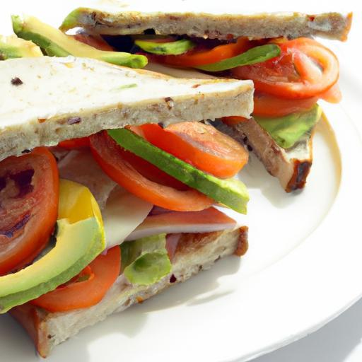 Fresh Twist: Avocado, Tomato & Mozzarella Sandwich Delight
