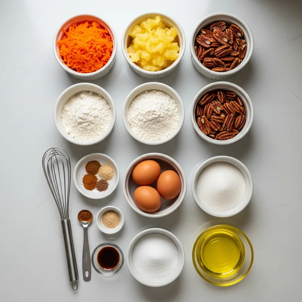 Tropical Twist: Carrot Cake with Pineapple and Pecans Delight