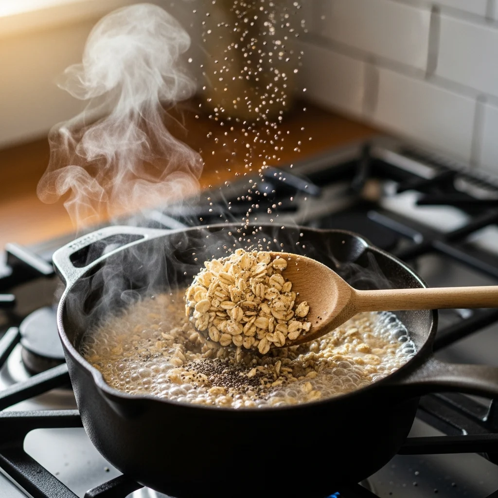 Morning Boost: Cooking Steel-Cut Oats with Chia Seeds