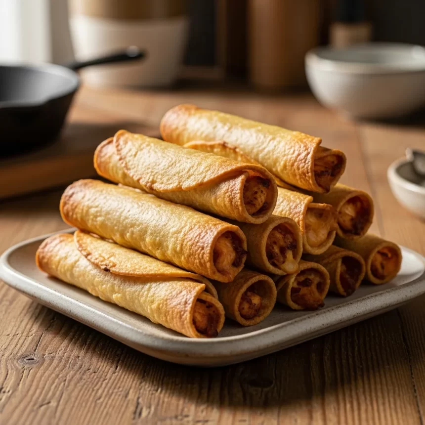 Crispy Baked Chicken Taquitos with Zesty Salsa Delight