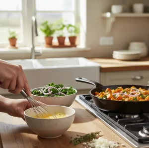 Bright Mornings: Sweet Potato & Kale Frittata Delight